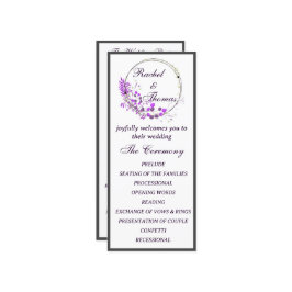 Purpura Wisteria ThLED Wedding Program