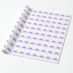 Purpurfärgad Aardvark Presentpapper