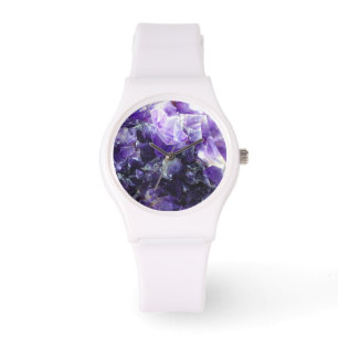 Purpurfärgad amethyst armbandsur