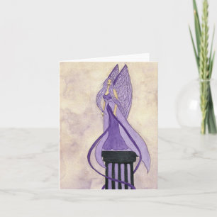 Purpurfärgad ängel Notecard Kort
