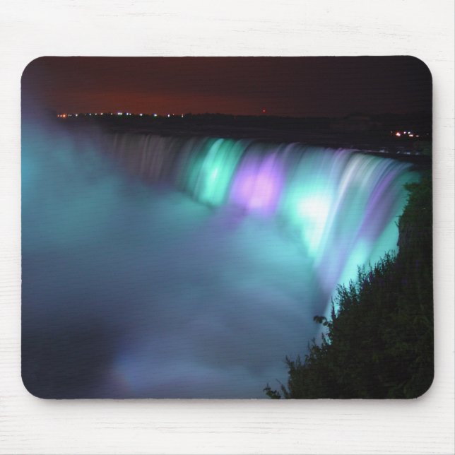 Purpurfärgad Aqua Mousepad för Niagara Falls Musmatta (Framsidan)