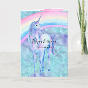 Purpurfärgad AquaUnicorndröm Kort