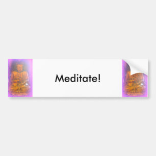 purpurfärgad aura buddha mediterar bildekalet bildekal