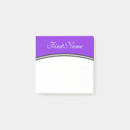 Purpurfärgad bakgrund + Tända det Cyan Post-it Block