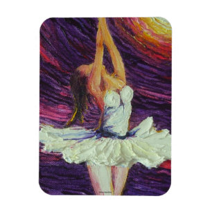 Purpurfärgad Ballerinadansmagnet Magnet