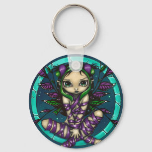 "Purpurfärgad bandfe" Keychain Nyckelring