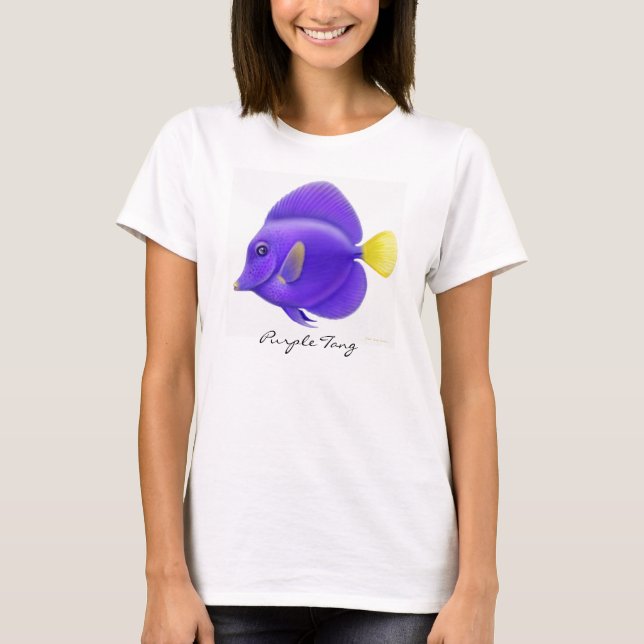 Purpurfärgad bästa Tangdamspagetti Tee Shirt (Framsida)