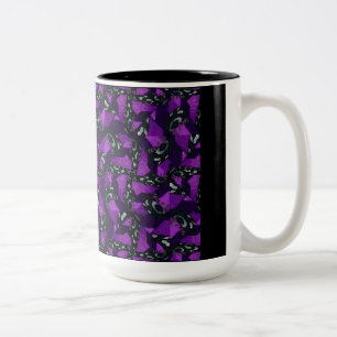 Purpurfärgad bläckfiskkaffemugg Två-Tonad mugg