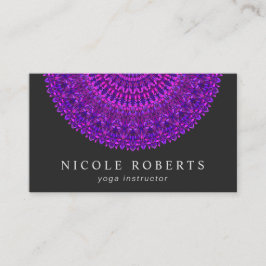 Purpurfärgad blom- Mandala Visitkort