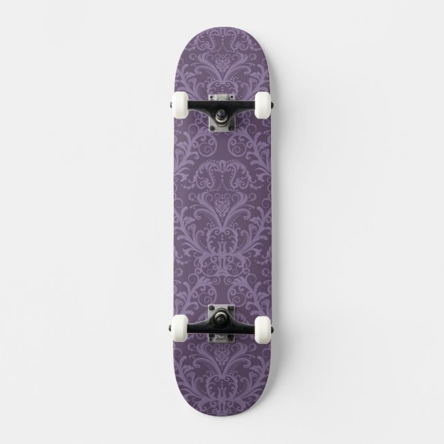 Purpurfärgad blom- tapet 2 skateboard bräda 19,5 cm (Framsida)