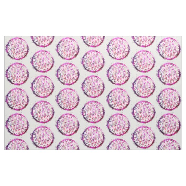 Purpurfärgad blomma av liv tyg (Fat Quarter)