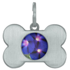 Purpurfärgad blommigthusdjurmärkre ID-bricka husdjur