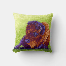 Purpurfärgad buffel kudde