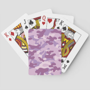 Purpurfärgad Camo design Casinokort