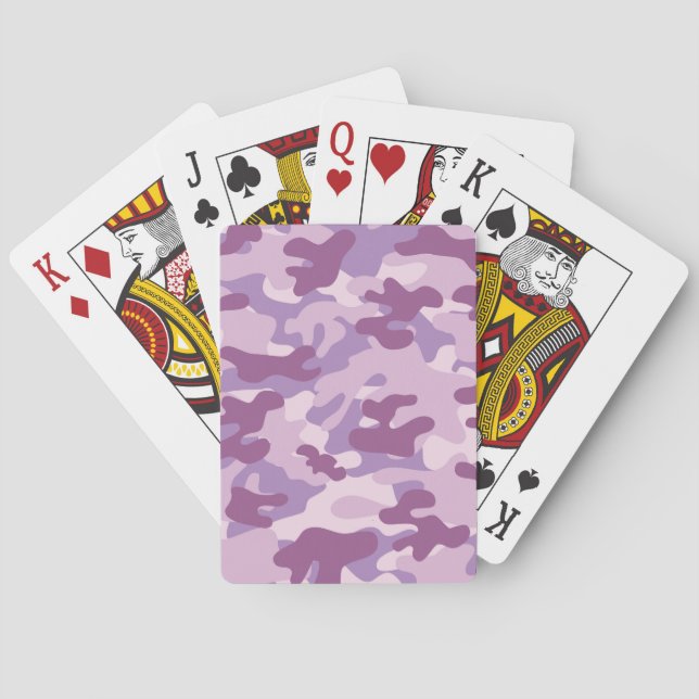 Purpurfärgad Camo design Casinokort (Baksidan)