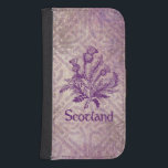 Purpurfärgad Celtic fnurra för skotsk Thistle Plånboksfodral<br><div class="desc">Purpurfärgat Celtic fnurramönster för skotsk Thistle</div>