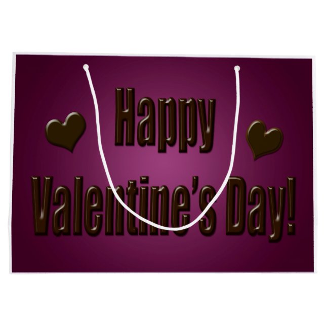 Purpurfärgad chokladlyckligvalentin (Baksidan)