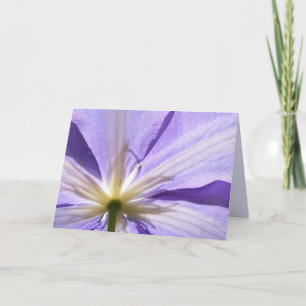Purpurfärgad clematis - sympatikort kort