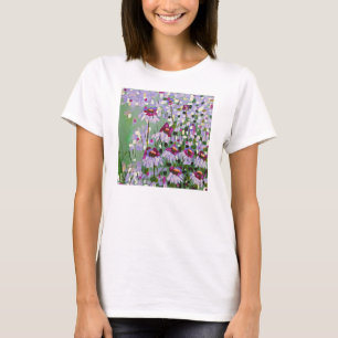 Purpurfärgad coneflowersutslagsplatsskjorta t shirt