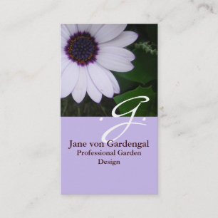 Purpurfärgad daisy visitkort