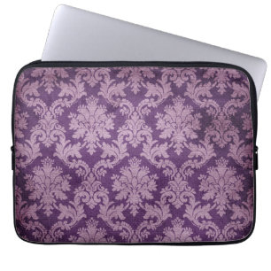Purpurfärgad damastast laptop sleeve för trendig