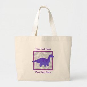 Purpurfärgad Dino toto Jumbo Tygkasse