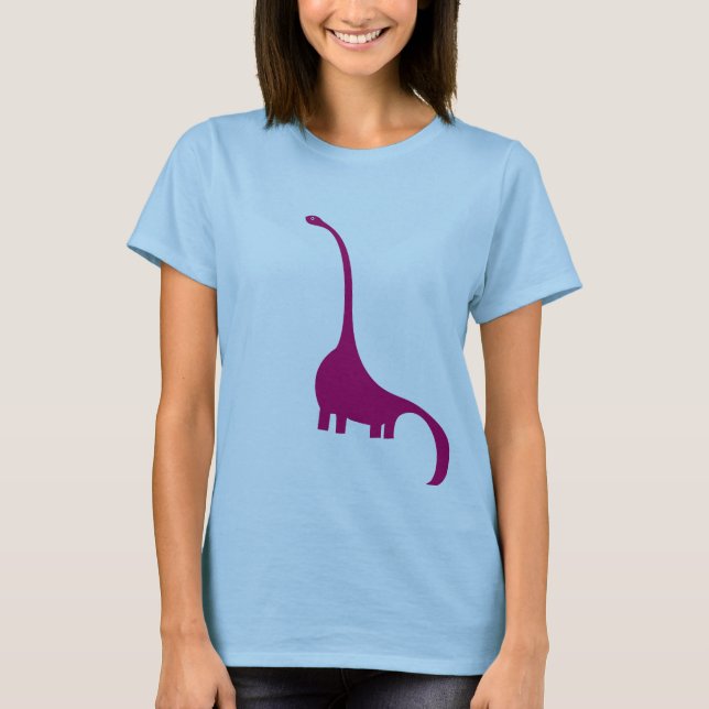 Purpurfärgad Dinosaur T-shirt (Framsida)