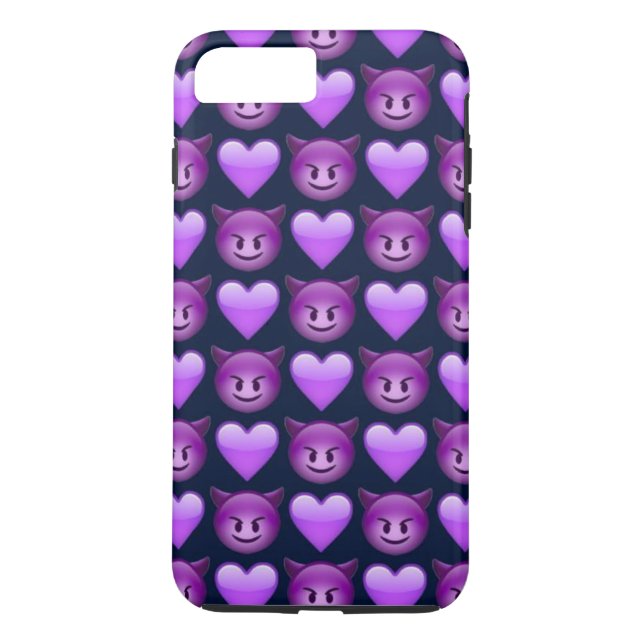 Purpurfärgad djävulenEmoji iPhone 8/7 mobila Case-Mate iPhone Skal (Baksida)