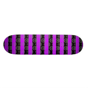 Purpurfärgad döskallar & randSkateboarddäck Skateboard Bräda 19,5 Cm