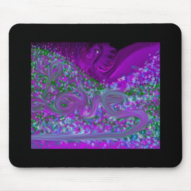 Purpurfärgad drakevän Mousepad Musmatta (Framsidan)