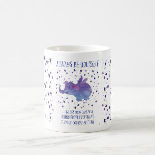 Purpurfärgad elefantmugg kaffemugg