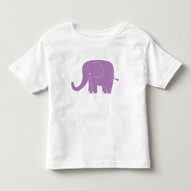 Purpurfärgad elefantsmåbarnskjorta tee shirt (Framsida)