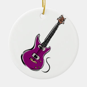 purpurfärgad elektrisk gitarrmusik graphic.png julgransprydnad keramik