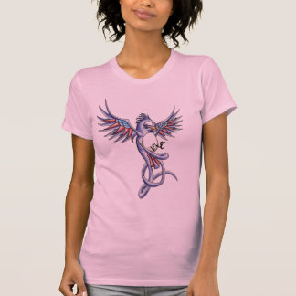 Purpurfärgad fågel tee
