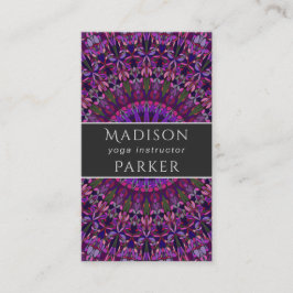 Purpurfärgad färgrik blom- Mandala Visitkort