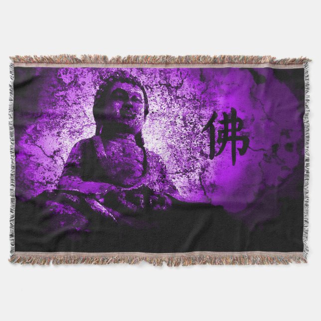 Purpurfärgad filt för Buddha vishetkast (Framsidan)