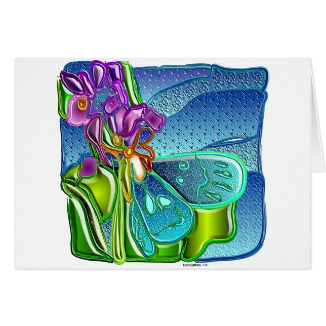 purpurfärgad fjäril 1 hälsningskort (Framsidan Horizontal)