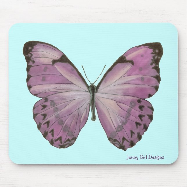 Purpurfärgad fjäril Mousepad Musmatta (Framsidan)