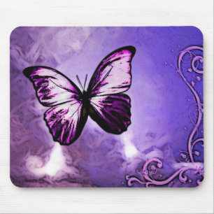 Purpurfärgad fjäril Mousepad Musmatta