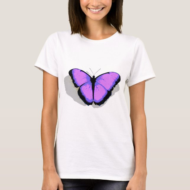 Purpurfärgad fjäril! t-shirt (Framsida)