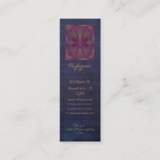 Purpurfärgad fjärilsabstraktkonst mini visitkort