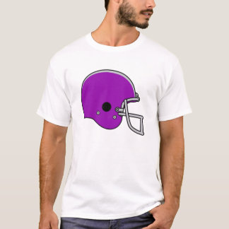Purpurfärgad fotbollhjälm tee shirt