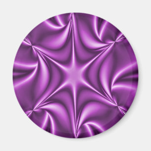Purpurfärgad Fractal Starflower Magnet