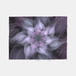 Purpurfärgad Fractalblomma Fleecefilt