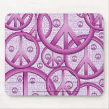 Purpurfärgad fredstecken Mousepad