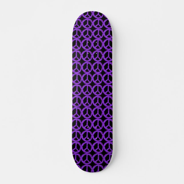 Purpurfärgad fredstecken skateboard bräda 20,5 cm (Framsida)