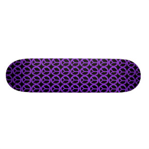 Purpurfärgad fredstecken skateboard bräda 20,5 cm