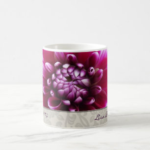 Purpurfärgad Fuschia Dahliamugg Kaffemugg