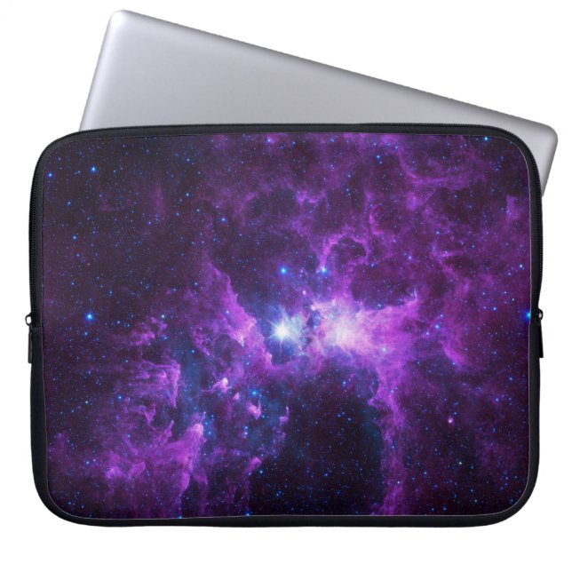 Purpurfärgad galaxlaptop sleeve (Framsidan)