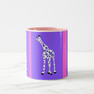 PURPURFÄRGAD giraff Två-Tonad Mugg